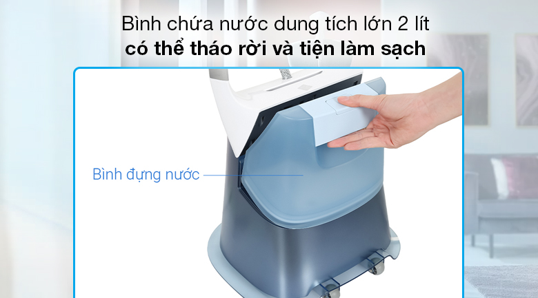 Bàn ủi hơi nước đứng Philips GC625/29 - Bình chứa nước dung tích lớn 2 lít Bàn ủi hơi nước đứng Philips GC625/29 - Bình chứa nước dung tích lớn 2 lít