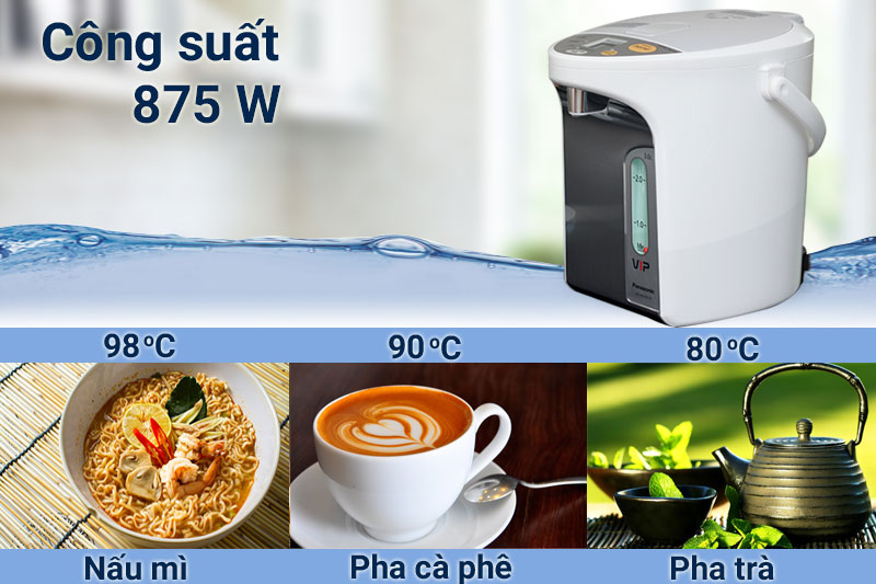 Bình thủy điện Panasonic NC-HU301PZSY 3 lít Bình thủy điện Panasonic NC-HU301PZSY 3 lít