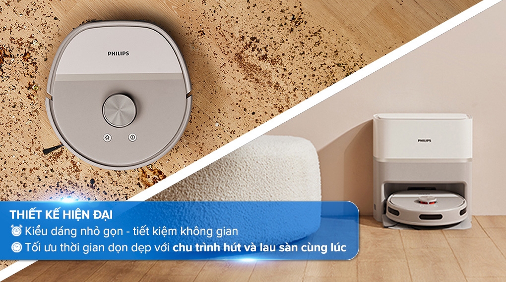 Robot hút bụi lau nhà Philips XU6500/82 - Thiết kế Robot hút bụi lau nhà Philips XU6500/82 - Thiết kế