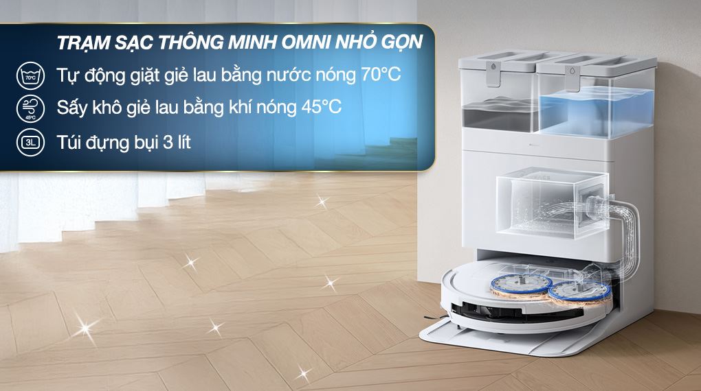 Robot hút bụi lau nhà Ecovacs Deebot T50 OMNI - Trạm sạc OMNI Robot hút bụi lau nhà Ecovacs Deebot T50 OMNI - Trạm sạc OMNI