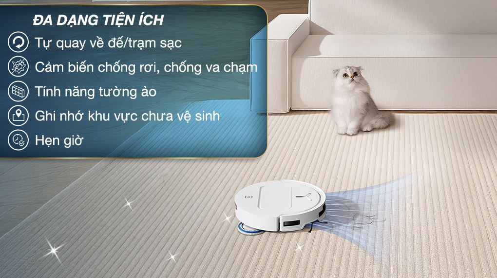 Robot hút bụi lau nhà Ecovacs Deebot T50 OMNI - Tiện ích Robot hút bụi lau nhà Ecovacs Deebot T50 OMNI - Tiện ích