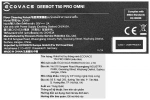 Robot hút bụi lau nhà Ecovacs Deebot T50 Pro OMNI - Đen