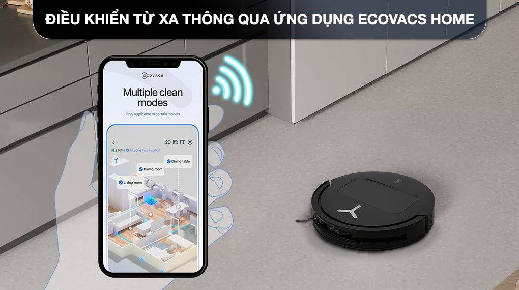 Robot hút bụi lau nhà Ecovacs Deebot T50 Pro OMNI - Đen - Ứng dụng Ecovacs Home Robot hút bụi lau nhà Ecovacs Deebot T50 Pro OMNI - Đen - Ứng dụng Ecovacs Home