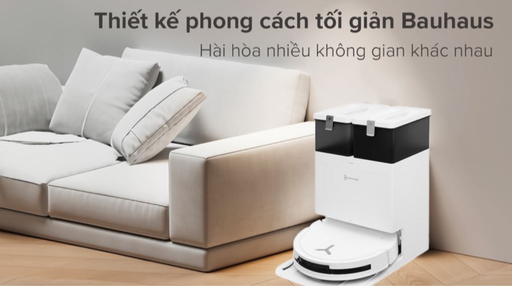 Thiết kế - Robot hút bụi lau nhà Ecovacs Deebot T50 Pro OMNI - Trắng Thiết kế - Robot hút bụi lau nhà Ecovacs Deebot T50 Pro OMNI - Trắng