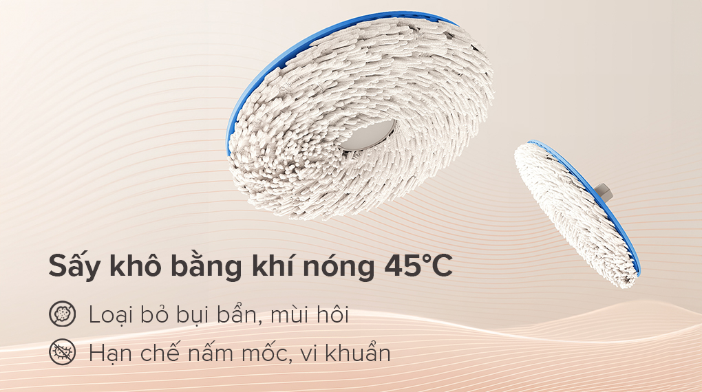 Sấy khô bằng khí nóng - Robot hút bụi lau nhà Ecovacs Deebot T50 Pro OMNI - Trắng Sấy khô bằng khí nóng - Robot hút bụi lau nhà Ecovacs Deebot T50 Pro OMNI - Trắng