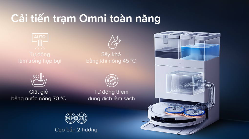 Trạm sạc thông minh - Robot hút bụi lau nhà Ecovacs Deebot T50 Pro OMNI - Trắng Trạm sạc thông minh - Robot hút bụi lau nhà Ecovacs Deebot T50 Pro OMNI - Trắng