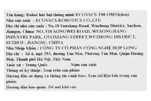 Robot hút bụi lau nhà Ecovacs Deebot T80 OMNI - Đen