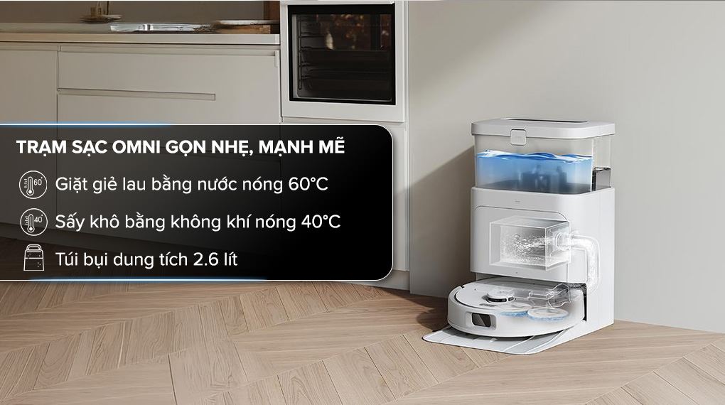 Robot hút bụi lau nhà Ecovacs N30 PRO OMNI - Thiết kế, dung tích, khoang chứa bụi Robot hút bụi lau nhà Ecovacs N30 PRO OMNI - Thiết kế, dung tích, khoang chứa bụi