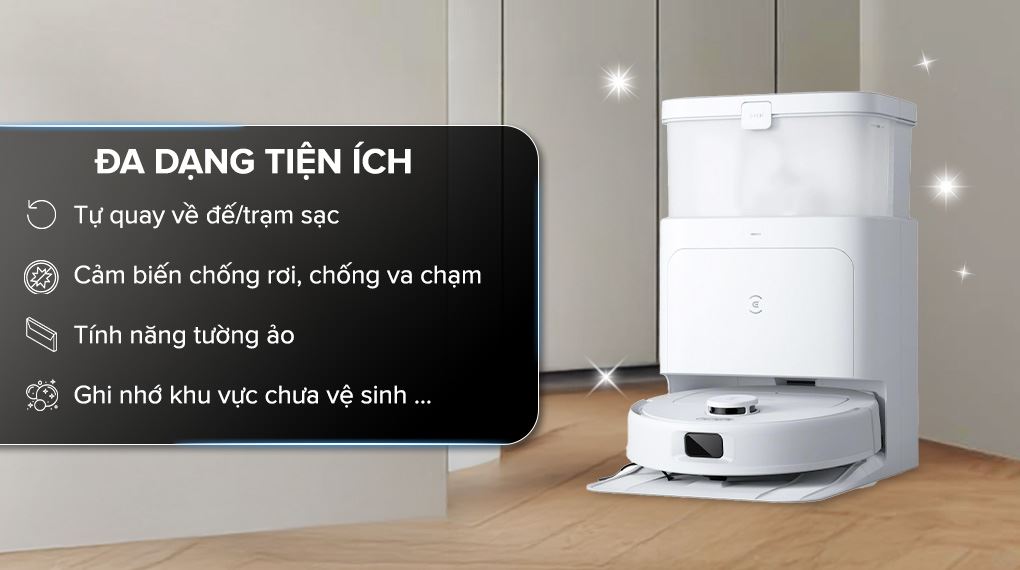 Robot hút bụi lau nhà Ecovacs N30 PRO OMNI - Tiện ích Robot hút bụi lau nhà Ecovacs N30 PRO OMNI - Tiện ích
