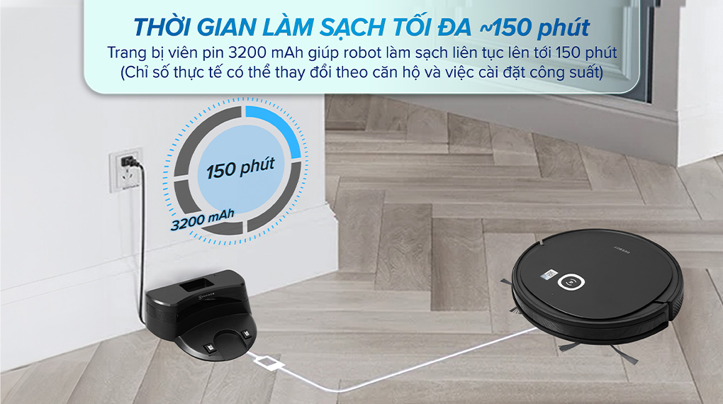 Dung lượng pin - Robot hút bụi lau nhà Ecovacs U2 Pro Dung lượng pin - Robot hút bụi lau nhà Ecovacs U2 Pro