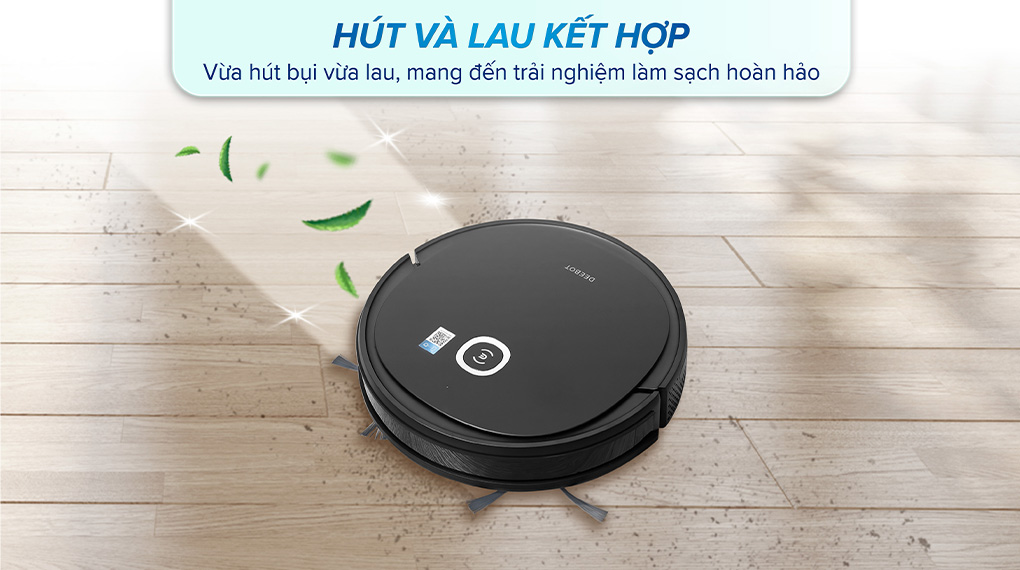 Vừa hút vừa lau - Robot hút bụi lau nhà Ecovacs U2 Pro Vừa hút vừa lau - Robot hút bụi lau nhà Ecovacs U2 Pro