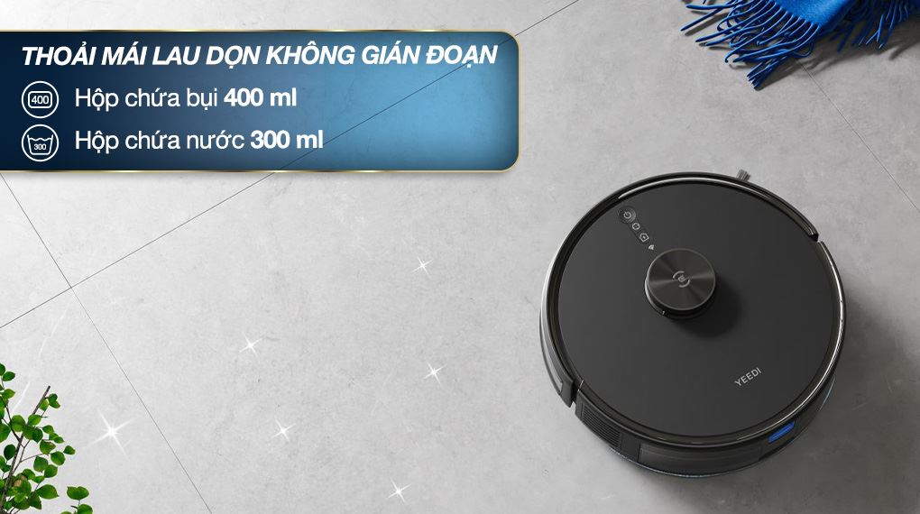 Dung tích khoang chứa - Robot hút bụi lau nhà Ecovacs Y1 PRO Dung tích khoang chứa - Robot hút bụi lau nhà Ecovacs Y1 PRO