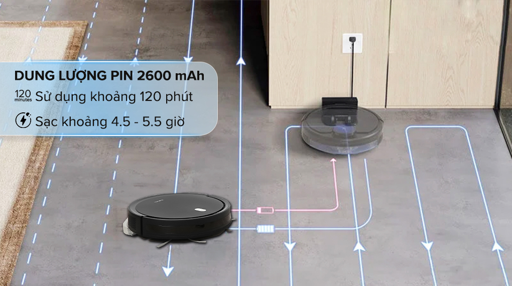 Robot hút bụi lau nhà Xiaomi E5 - Dung lượng pin Robot hút bụi lau nhà Xiaomi E5 - Dung lượng pin