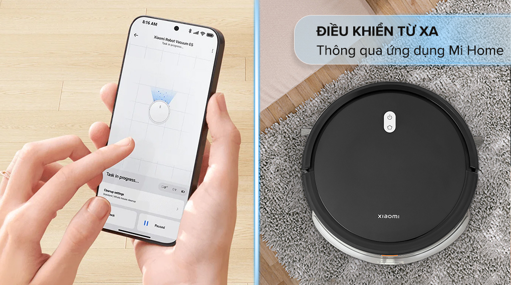 Robot hút bụi lau nhà Xiaomi E5 - Điều khiển qua Mi Home Robot hút bụi lau nhà Xiaomi E5 - Điều khiển qua Mi Home