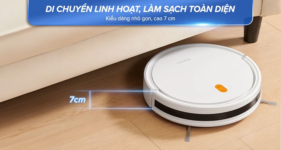 Di chuyển linh hoạt - Robot hút bụi lau nhà Xiaomi Vacuum E5 - Trắng Di chuyển linh hoạt - Robot hút bụi lau nhà Xiaomi Vacuum E5 - Trắng