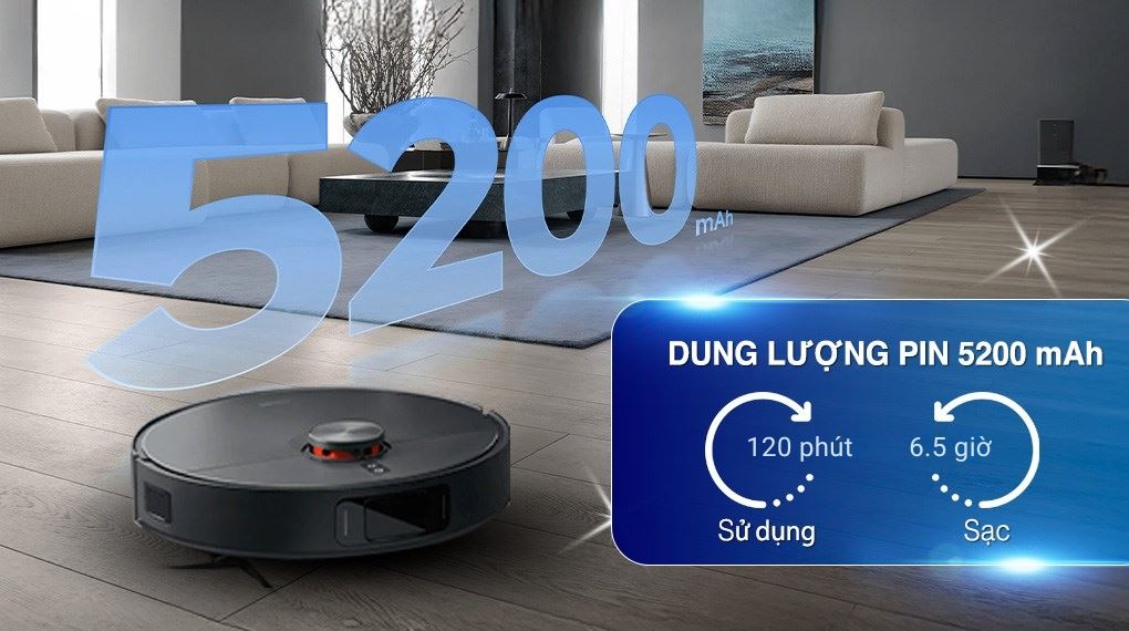 Robot hút bụi lau nhà Xiaomi X20 Max - Dung lượng pin Robot hút bụi lau nhà Xiaomi X20 Max - Dung lượng pin