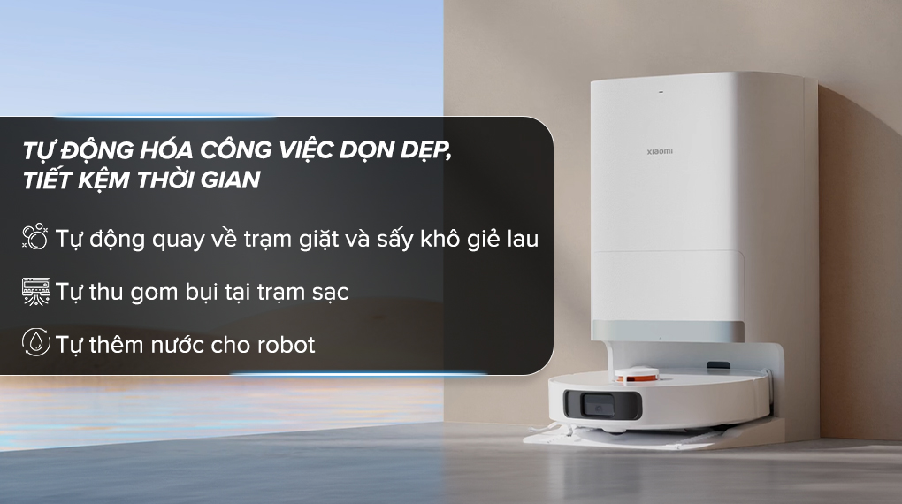 Tự giặt sấy giẻ lau - Robot hút bụi lau nhà Xiaomi X20+ Tự giặt sấy giẻ lau - Robot hút bụi lau nhà Xiaomi X20+