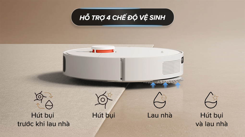 Chế độ làm việc - Robot hút bụi lau nhà Xiaomi X20+ Chế độ làm việc - Robot hút bụi lau nhà Xiaomi X20+