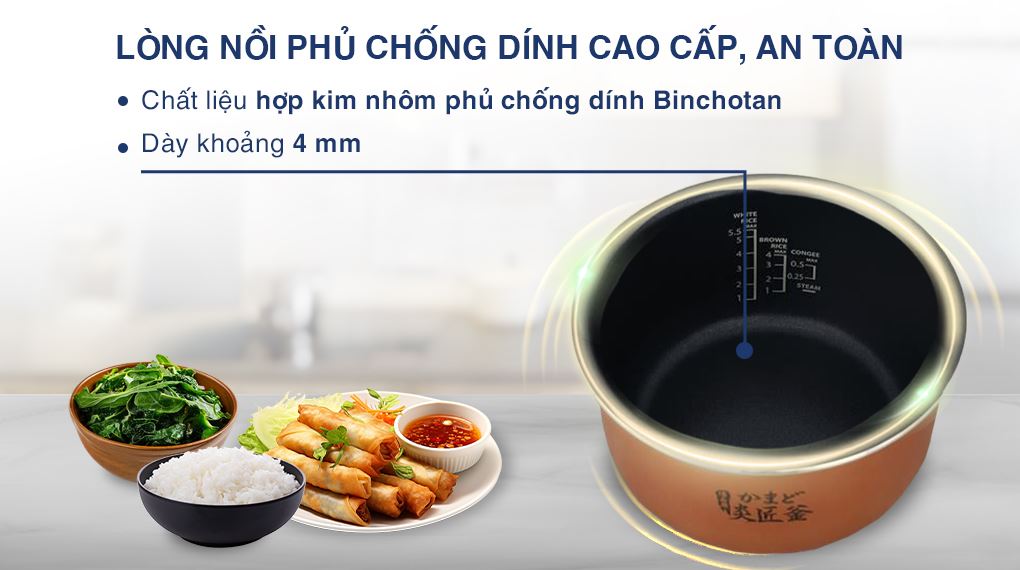 Nồi cơm điện tử Toshiba 1 lít RC-10DR5UVN(H) - Lòng nồi Nồi cơm điện tử Toshiba 1 lít RC-10DR5UVN(H) - Lòng nồi