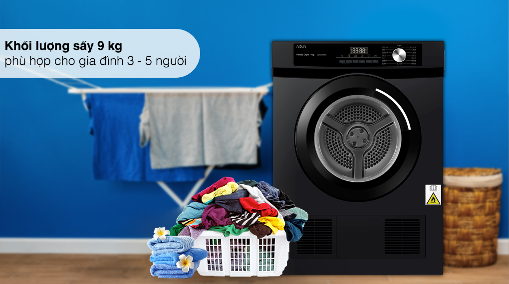 Máy sấy thông hơi Aqua 9 kg AQH-V901K PS - Khối lượng Máy sấy thông hơi Aqua 9 kg AQH-V901K PS - Khối lượng