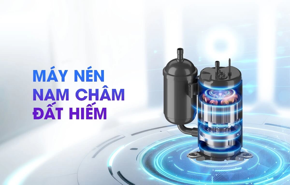 Máy nén nam châm đất hiếm