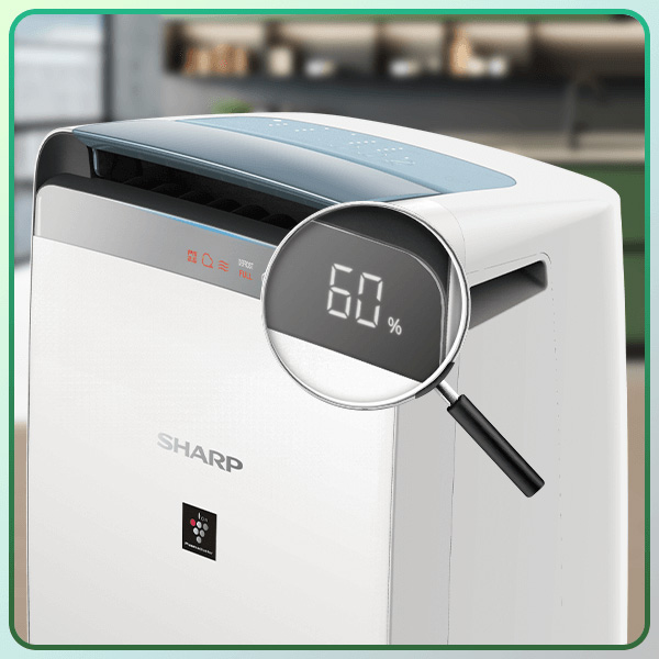Máy lọc không khí hút ẩm Sharp DW-J20FV-W có thiết kế hiện đại, sang trọng