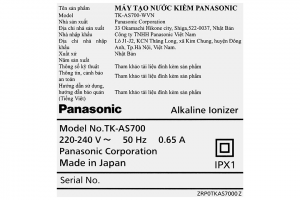 Máy lọc nước điện giải ion kiềm Panasonic TK-AS700