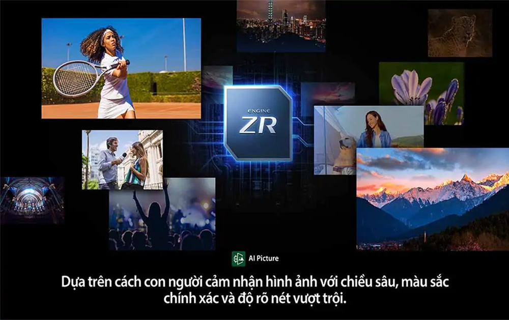 AI Picture Optimizer Tivi QLED Toshiba AI 4K 65 inch 65M450RP