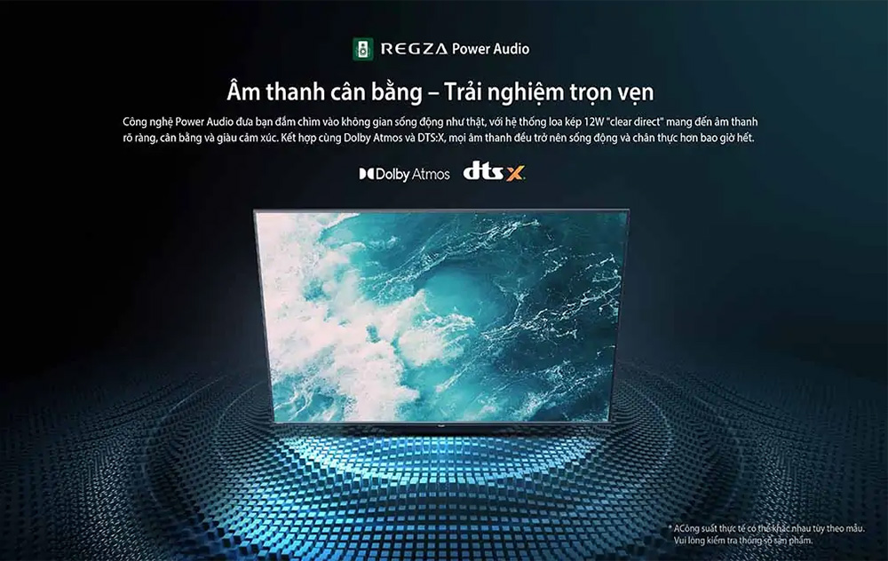 Công nghệ Regza Audio Tivi QLED Toshiba AI 4K 65 inch 65M450RP