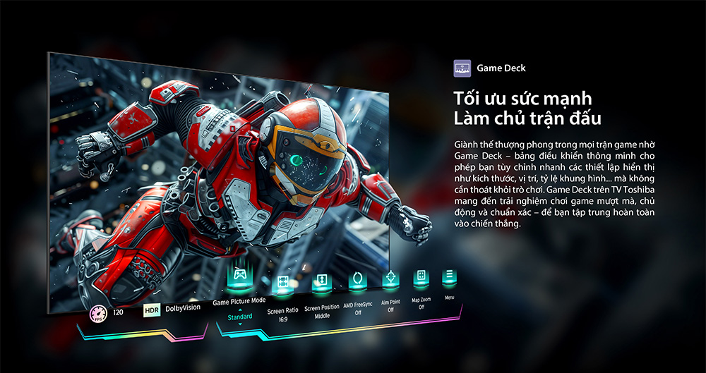 Game Deck Tivi Toshiba AI 4K 75 Inch 75C350RP
