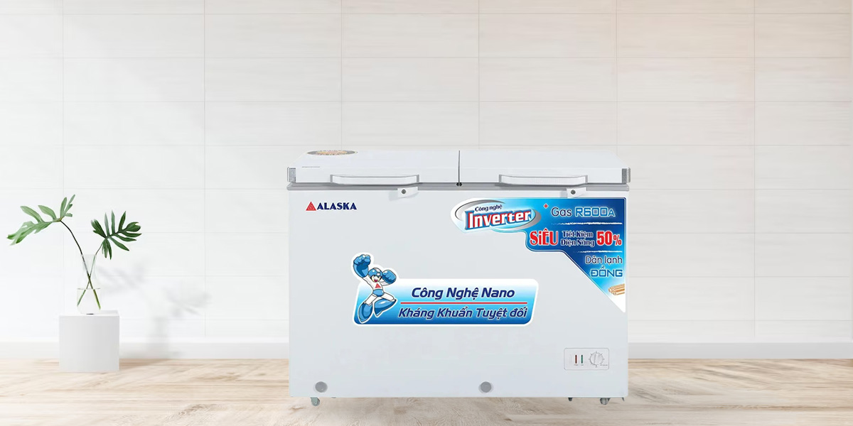 Tủ Đông Mát Alaska Inverter 267 Lít FCA-4600CI có thiết kế 2 ngăn đông mát riêng biệt