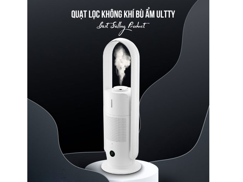 Quạt lọc không khí bù ẩm Ultty SKJ-CR022 được thiết kế độc đáo với kiểu dáng dạng tháp gọn gàng