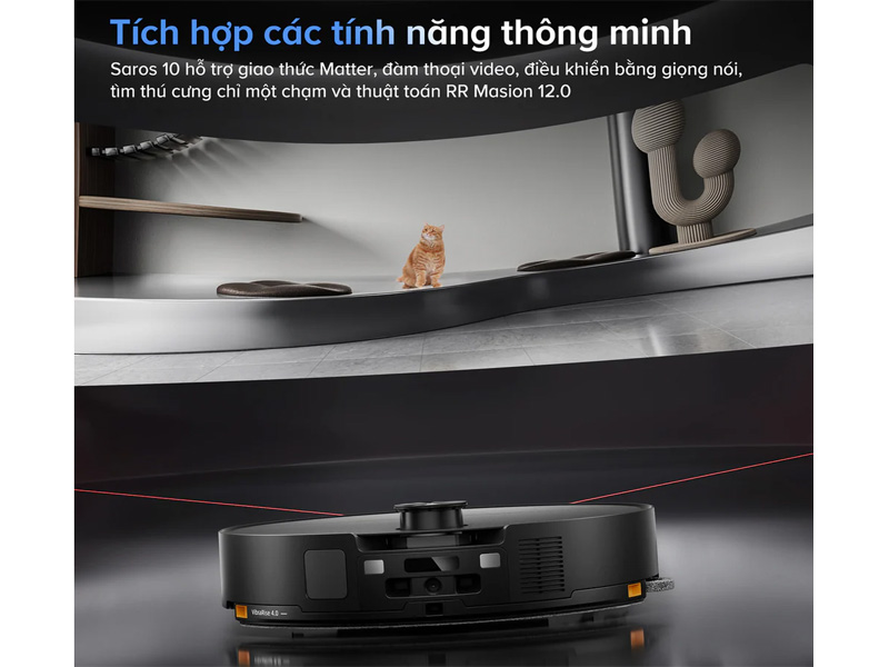 Roborock Saros 10 hỗ trợ xem video từ xa