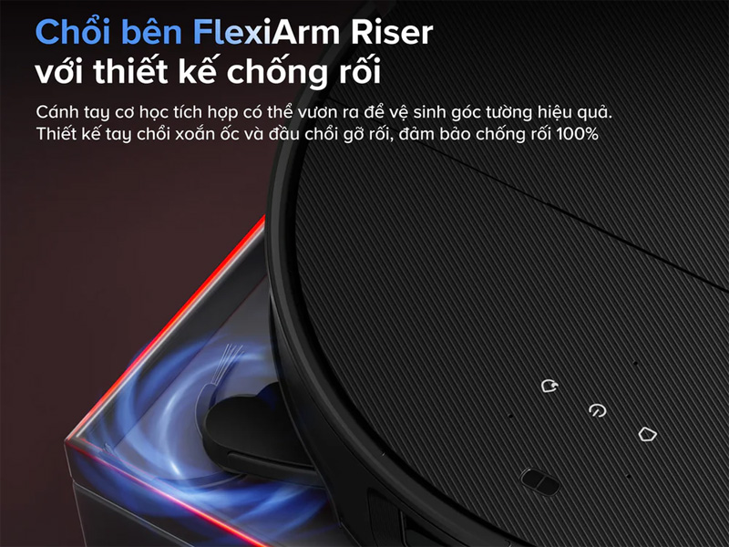 Roborock Saros 10 thiết kế chổi bên quét sạch mọi thứ mà nó đi qua