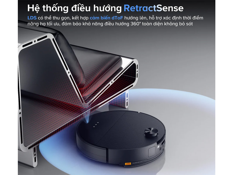 Roborock Saros 10 hệ thống cảm biến LDS