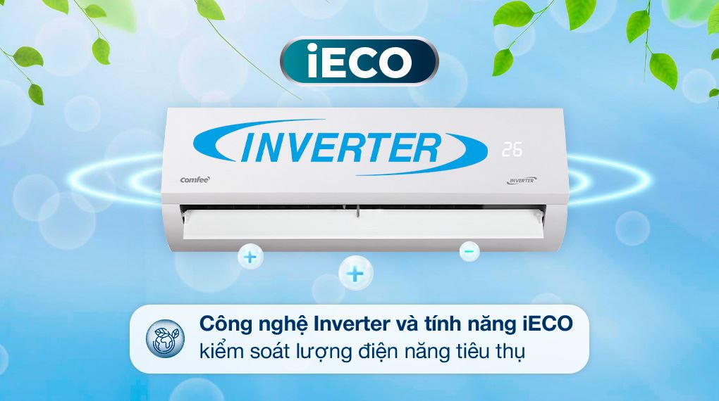 Máy lạnh 2 chiều Comfee Inverter 1.5 HP CFS-13VHAFF - Tiết kiệm điện Máy lạnh 2 chiều Comfee Inverter 1.5 HP CFS-13VHAFF - Tiết kiệm điện