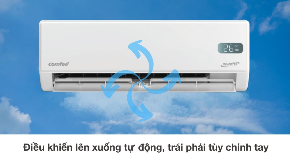 Máy lạnh Comfee Inverter 2 HP CFS-18VGPF - Cơ chế thổi gió Máy lạnh Comfee Inverter 2 HP CFS-18VGPF - Cơ chế thổi gió