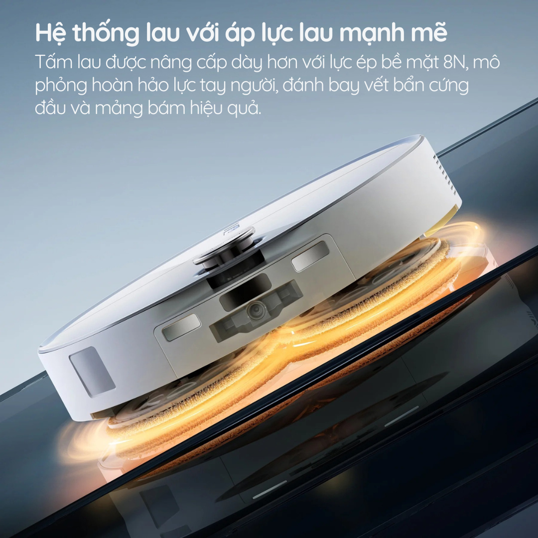 Lau nhà sạch sâu với giẻ xoay kép + giặt nước nóng 80°C