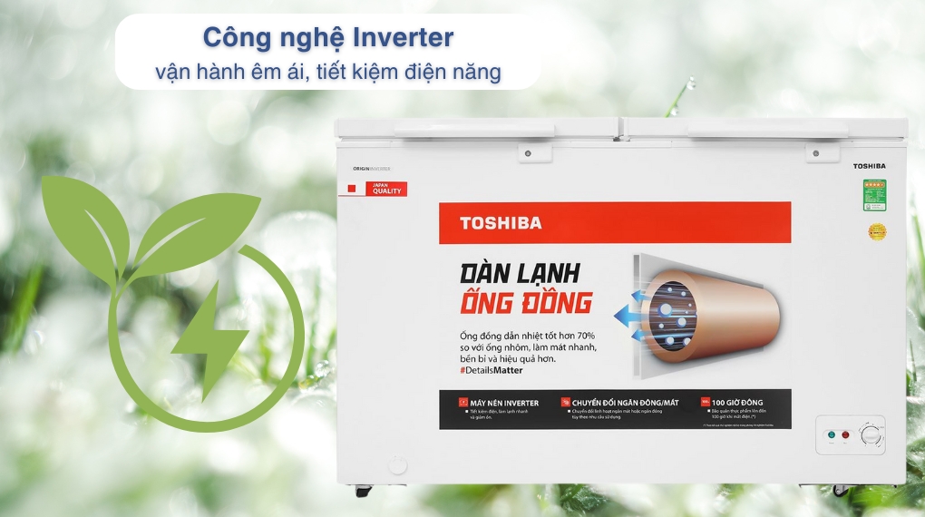 Tủ đông Toshiba Inverter 362 lít GR-RC470CM-PMV(01) - Công nghệ tiết kiệm điện Tủ đông Toshiba Inverter 362 lít GR-RC470CM-PMV(01) - Công nghệ tiết kiệm điện