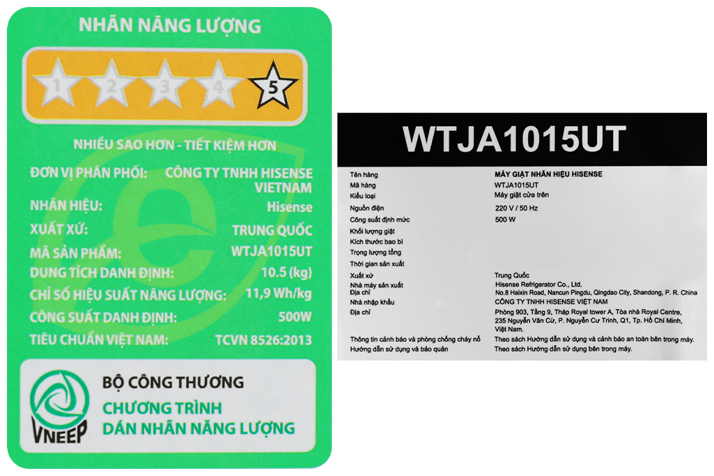 Máy giặt Hisense 10.5 kg WTJA1015UT Máy giặt Hisense 10.5 kg WTJA1015UT