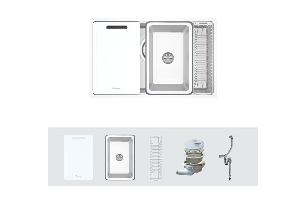 Chậu rửa bát Konox Tari 7648SM Chậu rửa bát Konox Tari 7648SM