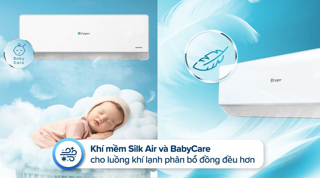Máy lạnh 2 chiều Casper Inverter 2 HP QH-18IU36A - Khí mềm Máy lạnh 2 chiều Casper Inverter 2 HP QH-18IU36A - Khí mềm