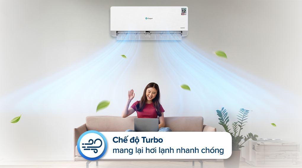 Máy lạnh 2 chiều Casper Inverter 2 HP QH-18IU36A - Chế độ Turbo Máy lạnh 2 chiều Casper Inverter 2 HP QH-18IU36A - Chế độ Turbo