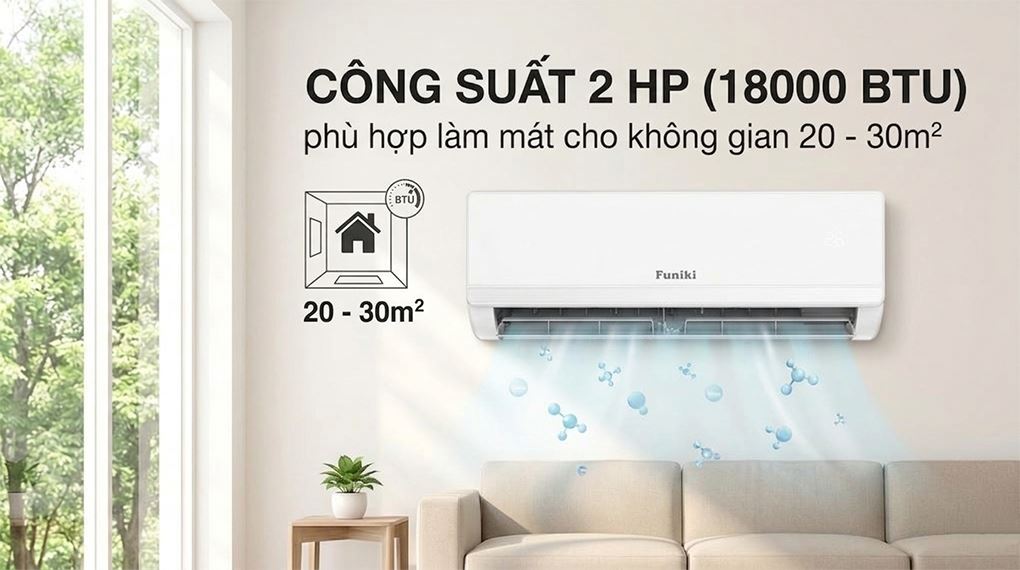 Máy lạnh Funiki Inverter 2 HP HIC18TMM-6 - Công suất Máy lạnh Funiki Inverter 2 HP HIC18TMM-6 - Công suất