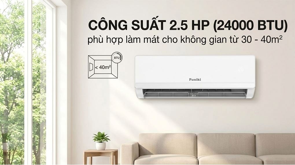 Máy lạnh Funiki Inverter 2.5 HP HIC24TMM-6 - Công suất Máy lạnh Funiki Inverter 2.5 HP HIC24TMM-6 - Công suất