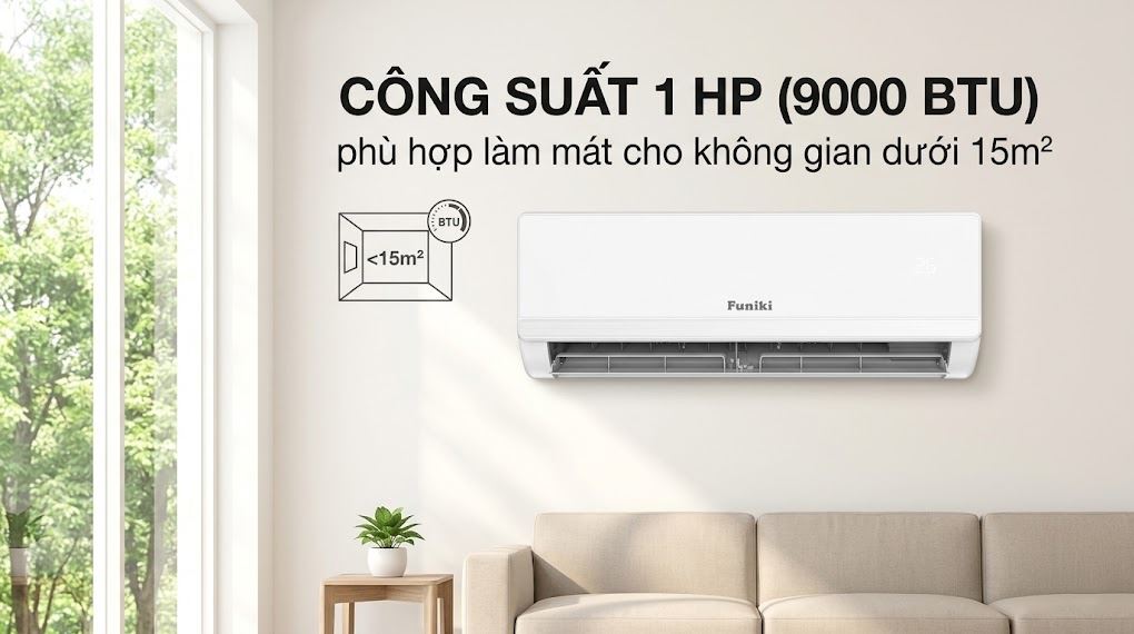 Máy lạnh Funiki Inverter 1 HP HIC09TMM-6 - Công suất 1HP Máy lạnh Funiki Inverter 1 HP HIC09TMM-6 - Công suất 1HP