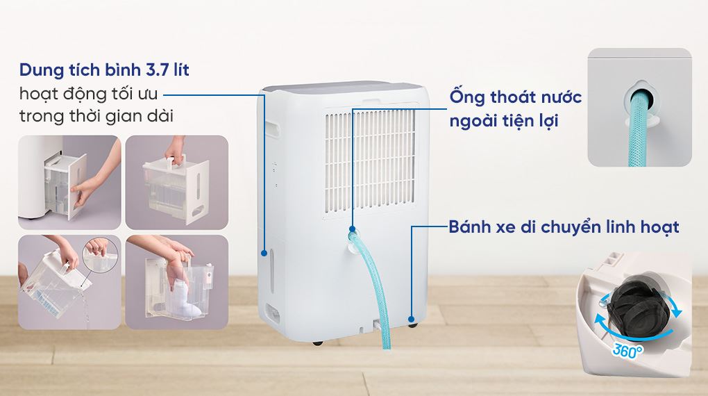 Tiện ích - Máy hút ẩm kết hợp lọc không khí Daikin JPF12AV2 Tiện ích - Máy hút ẩm kết hợp lọc không khí Daikin JPF12AV2