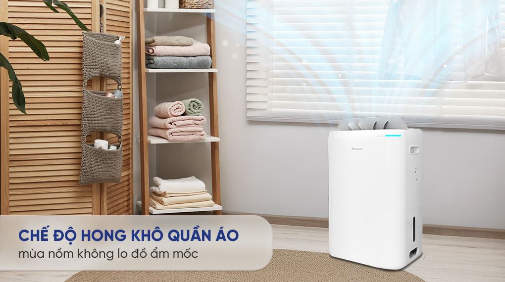 Chế độ hong khô quần áo - Máy hút ẩm kết hợp lọc không khí Daikin JPF12AV2 Chế độ hong khô quần áo - Máy hút ẩm kết hợp lọc không khí Daikin JPF12AV2