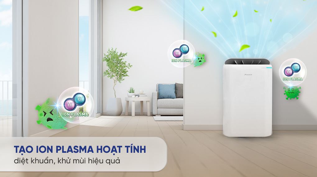 Tạo ION Plasma - Máy hút ẩm kết hợp lọc không khí Daikin JPF12AV2 Tạo ION Plasma - Máy hút ẩm kết hợp lọc không khí Daikin JPF12AV2
