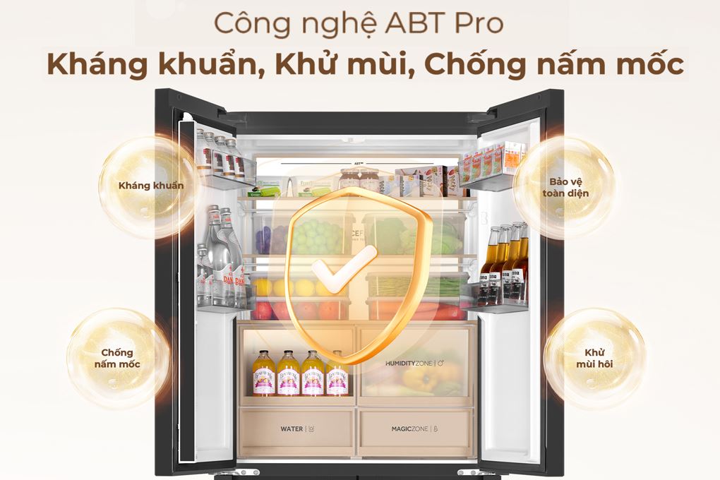 Tủ lạnh Aqua Inverter 508 lít Multi Door AQR-MA580XA(GB)U1 - Công nghệ ABT Pro Tủ lạnh Aqua Inverter 508 lít Multi Door AQR-MA580XA(GB)U1 - Công nghệ ABT Pro